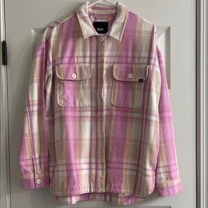 Vans Pink and Cream Plaid Shirt